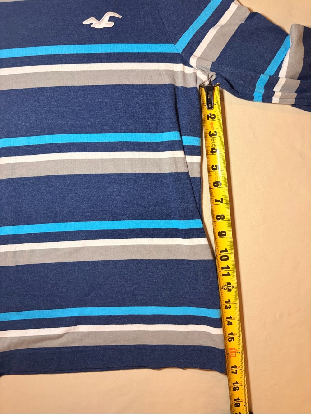 Hollister Navy Blue Striped Crewneck Sweater - Picture 5 of 7